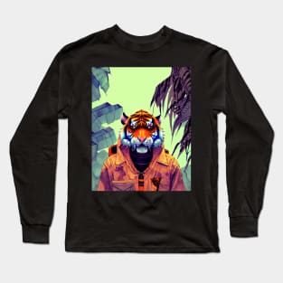 Anamorphic Lion wearing a Jacket Long Sleeve T-Shirt